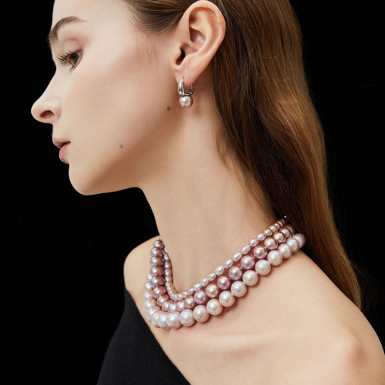 Sunset 9K white gold loop