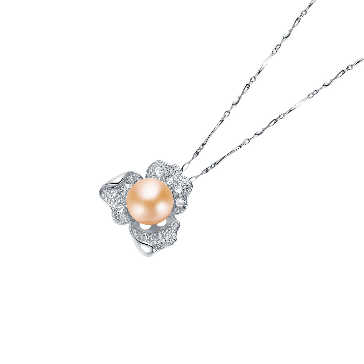 Bougainvillea Sterling Silver with Gemstone Pendent