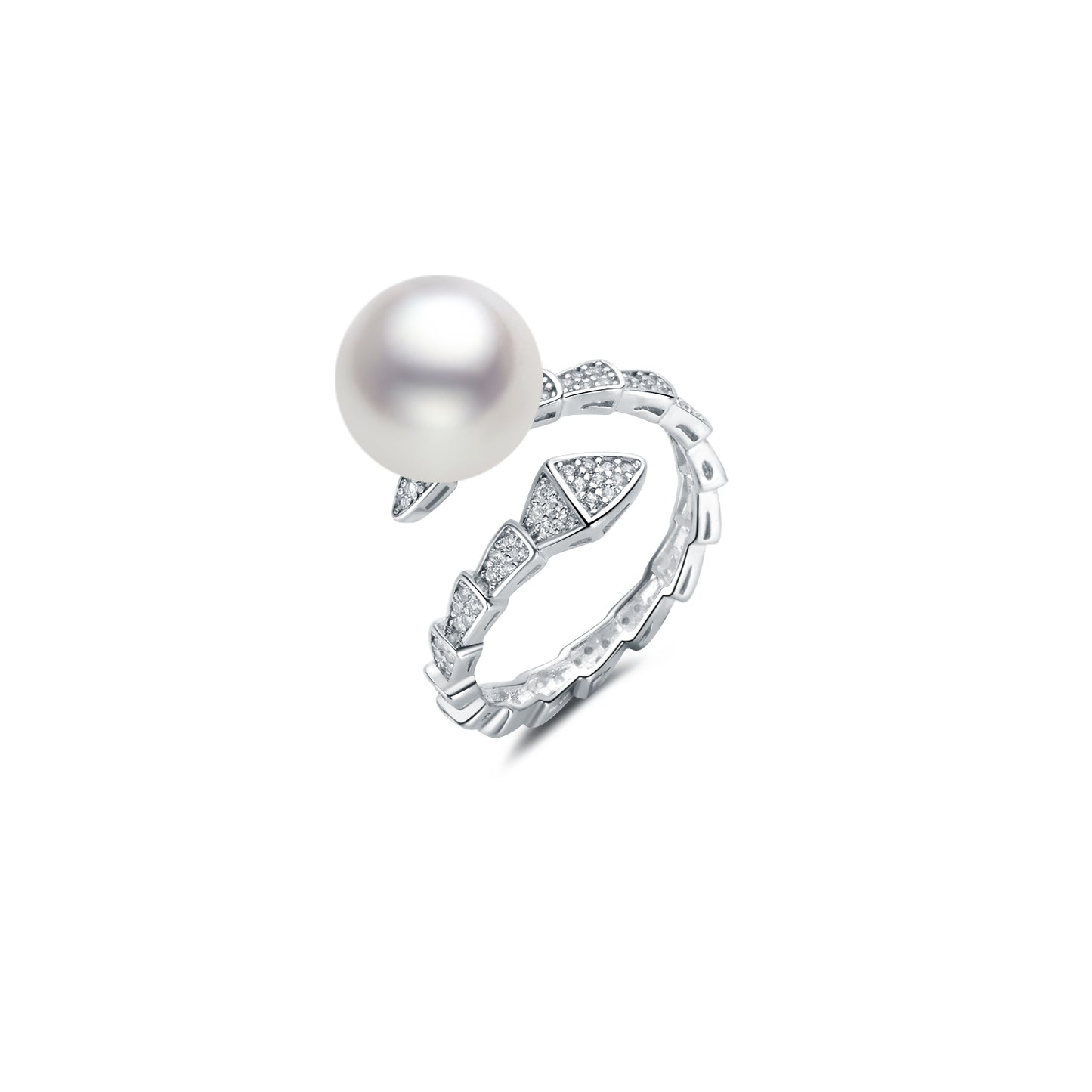 Crystal Snake Wraparound Ring