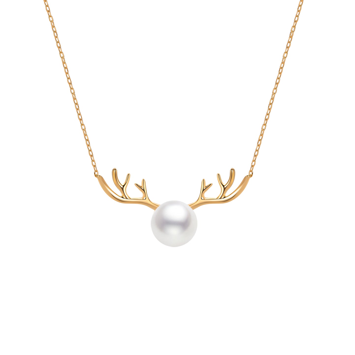 Gold Plated Sterling Silver Deer Necklace