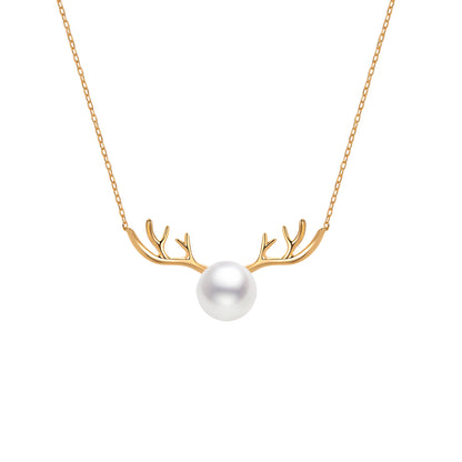 Gold Plated Sterling Silver Deer Necklace