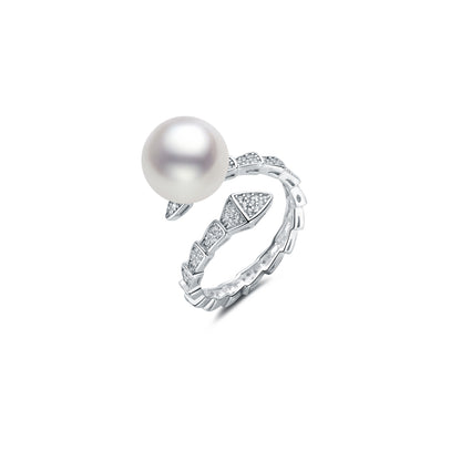 Crystal Snake Wraparound Ring