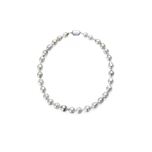 Pearl necklace on a white background
