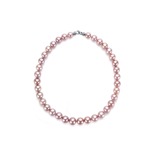 Sunset Light Sterling Silver with Gemstone Clasp necklace on a white background